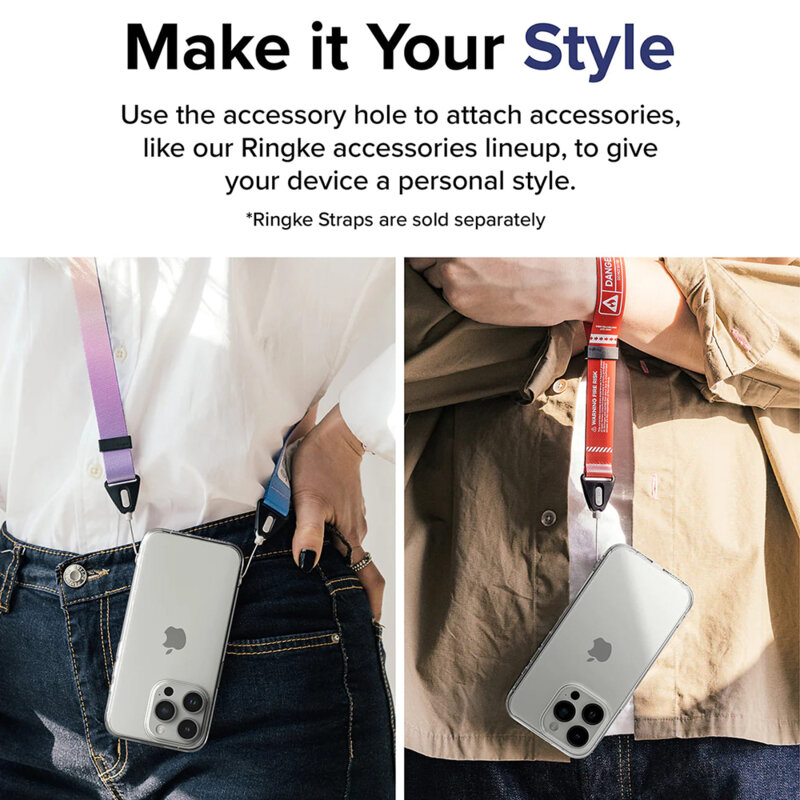 Husa iPhone 15 Pro Max Ringke Fusion, transparenta