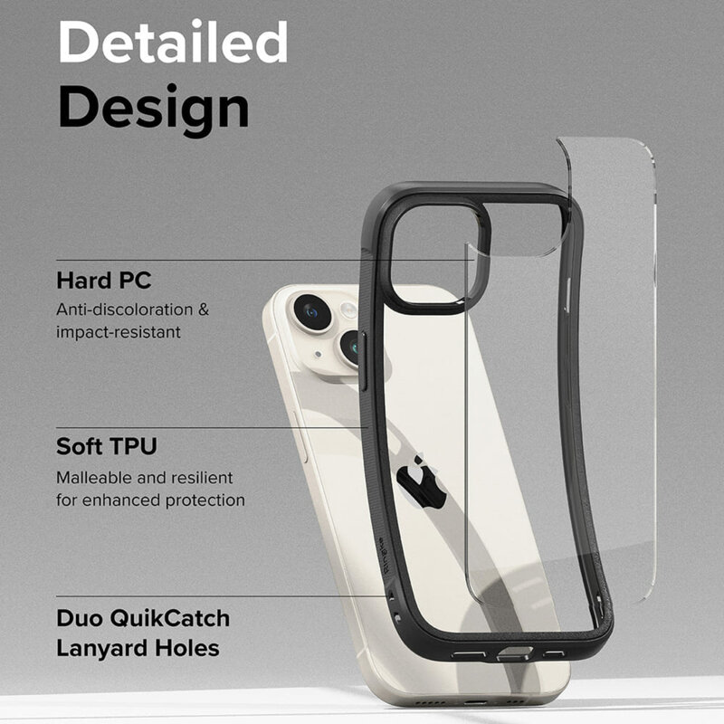 Husa iPhone 15 Plus Ringke Fusion Bold, negru