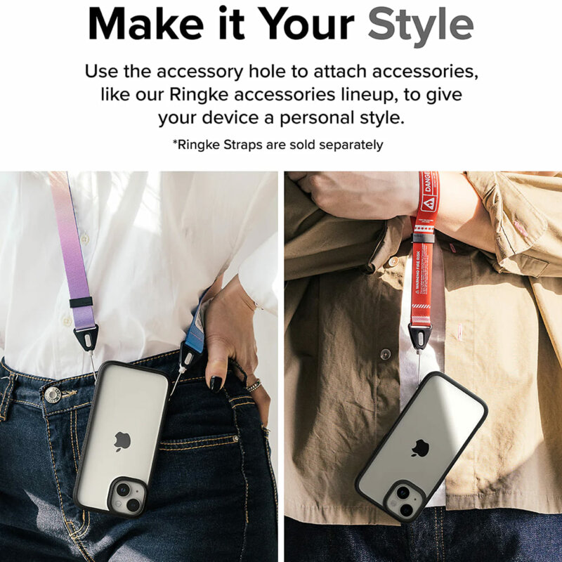 Husa iPhone 15 Plus Ringke Fusion Bold, negru