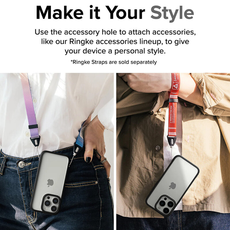 Husa iPhone 15 Pro Ringke Fusion Bold, negru