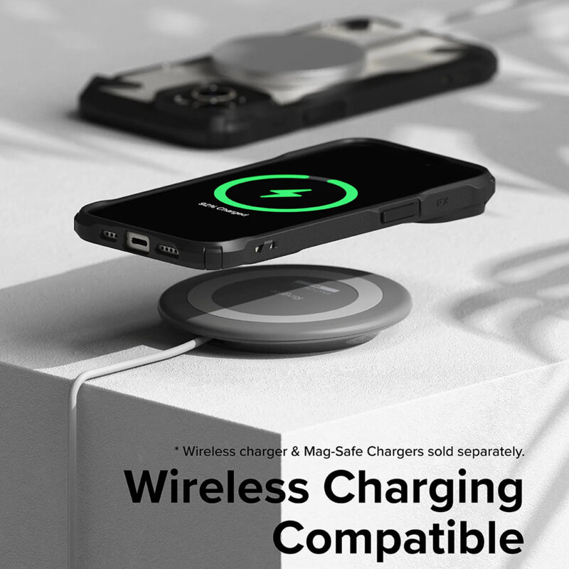 Husa iPhone 15 Ringke Fusion X Design, camo black