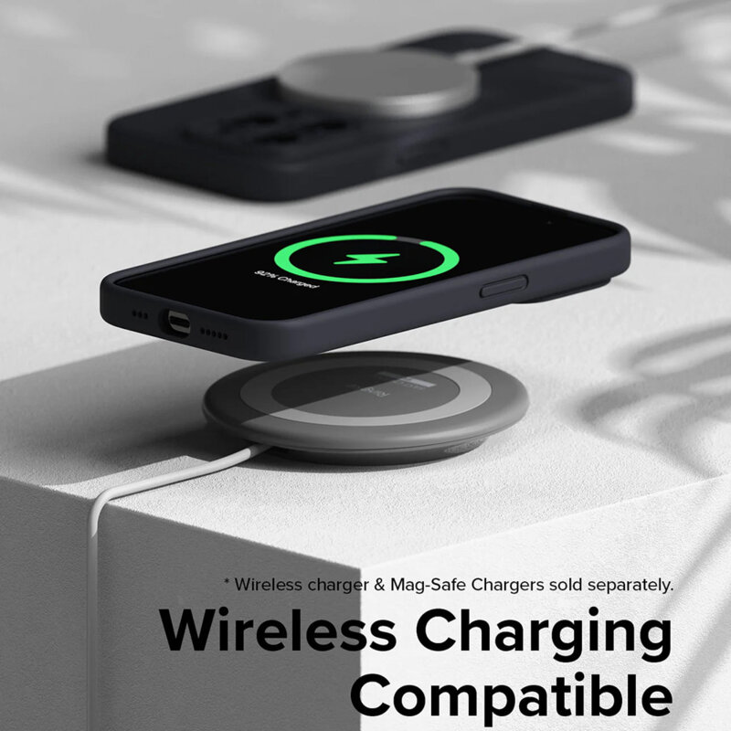 Husa iPhone 15 Pro Max Ringke Silicone Magnetic MagSafe, roz