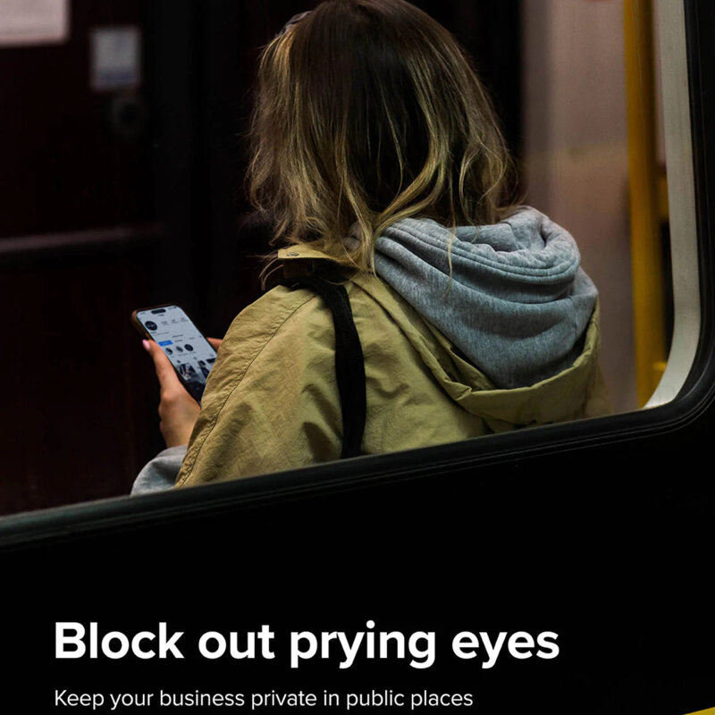 Folie sticla iPhone 15 Pro Max Ringke Tempered Glass, privacy