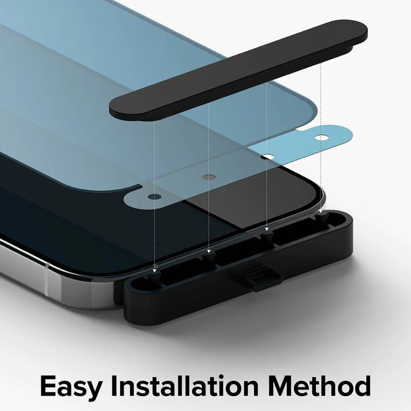 Folie sticla iPhone 15 Pro Max Ringke Tempered Glass, privacy