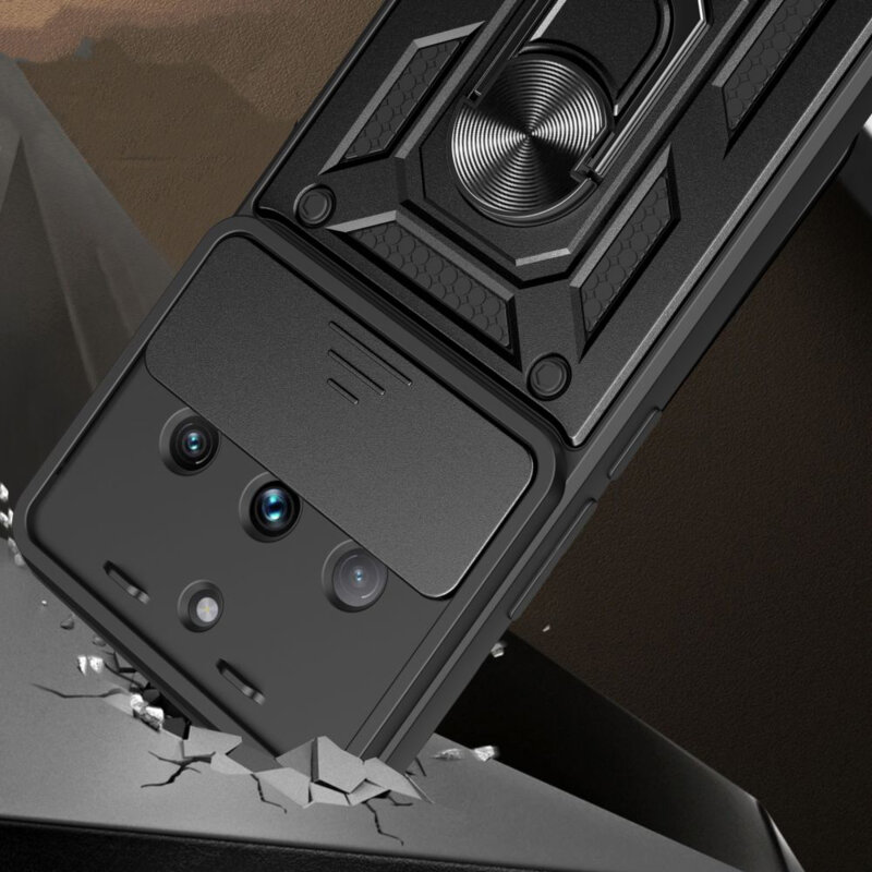 Husa Realme 11 Pro+ protectie camera Techsuit CamShield Series, negru