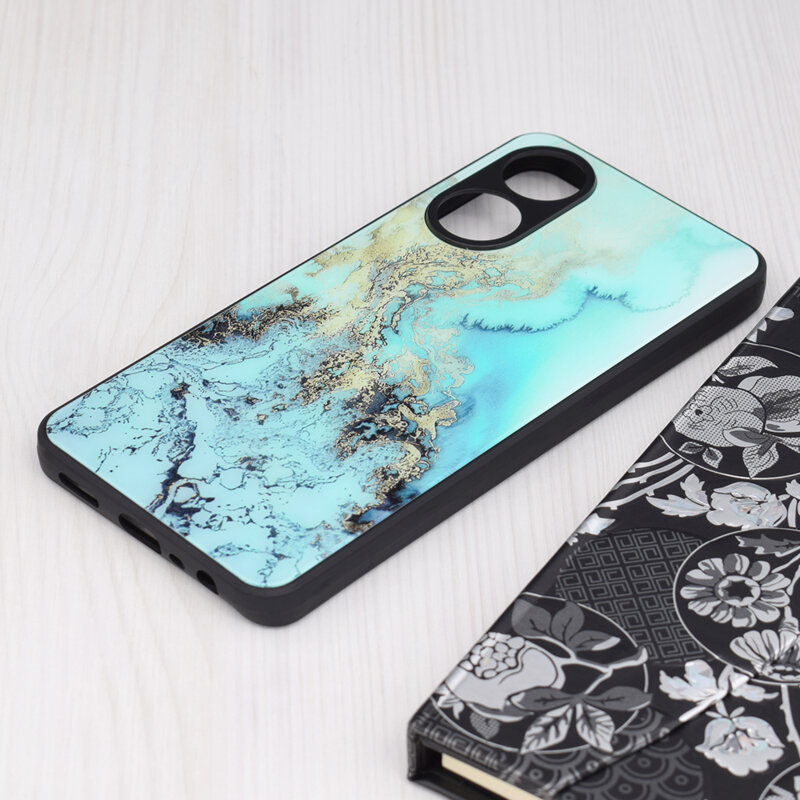 Husa Oppo A78 4G Techsuit Glaze, Blue Ocean