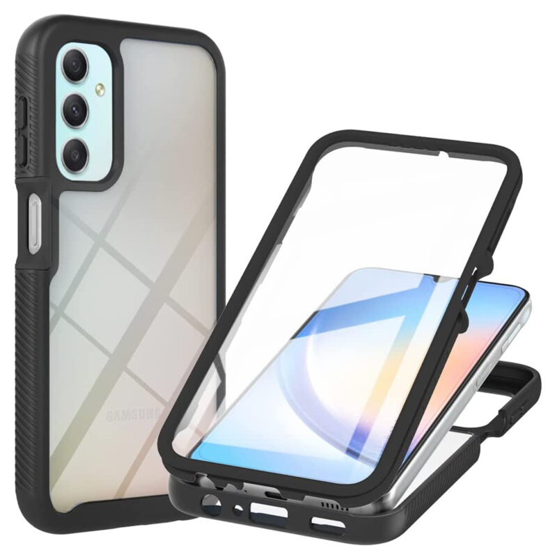 [Pachet 360°] Husa + folie Samsung Galaxy A25 5G Techsuit Defense, negru