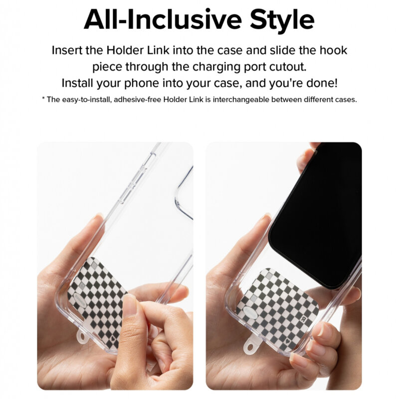 Snur pentru telefon Ringke Holder Link Strap Focus, kaki/alb