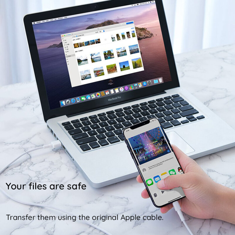 Cablu de date Apple iPhone A1480 USB la Lightning, 1m, MXLY2ZM/A, blister