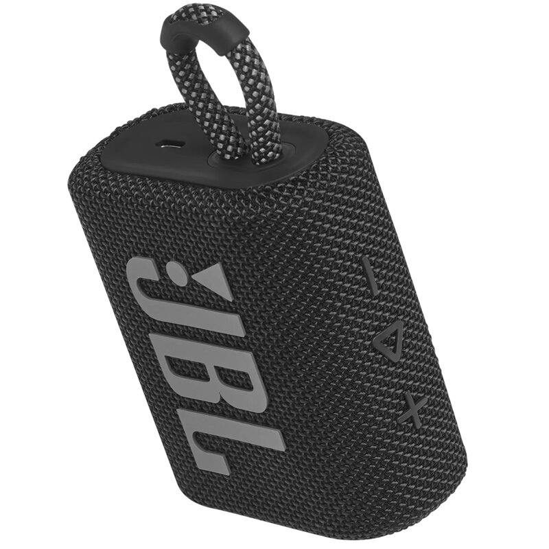 Boxa wireless portabila Bluetooth mica JBL GO3, IP67, negru
