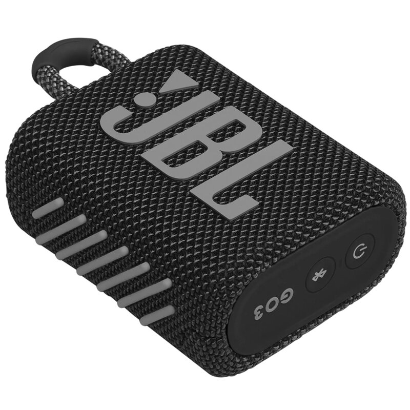 Boxa wireless portabila Bluetooth mica JBL GO3, IP67, negru
