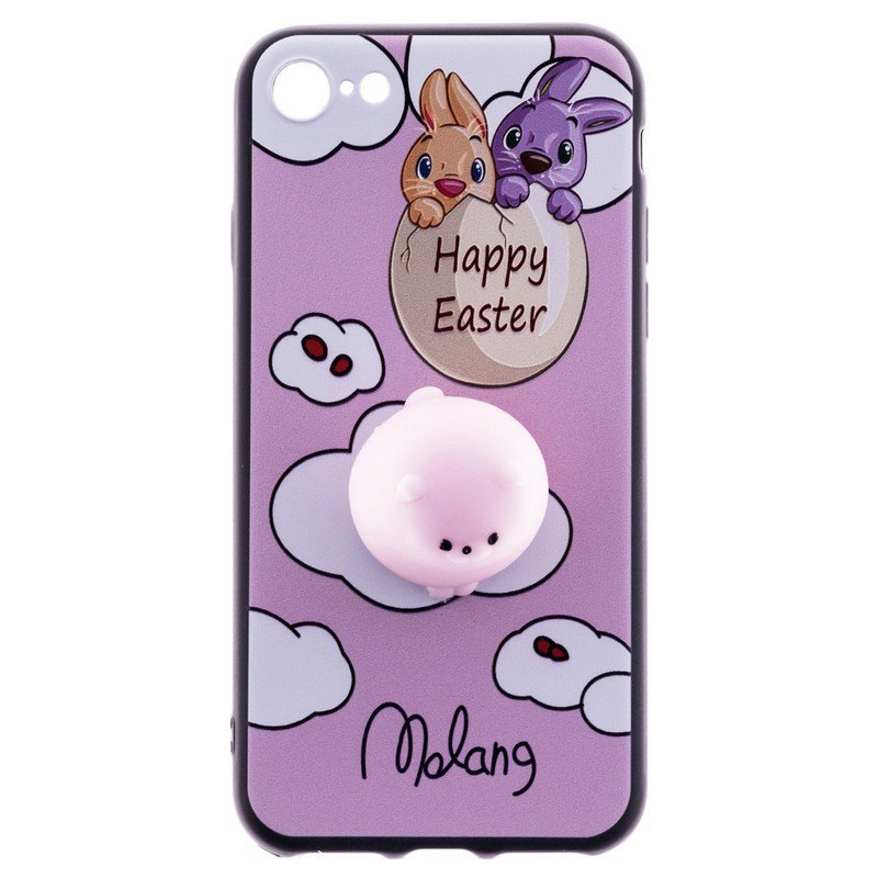 Husa Anti-Stres iPhone 8 3D Bubble - Easter Bunny