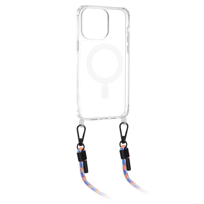 Husa iPhone 14 Techsuit Acrylic MagSafe Crossbody, multicolor