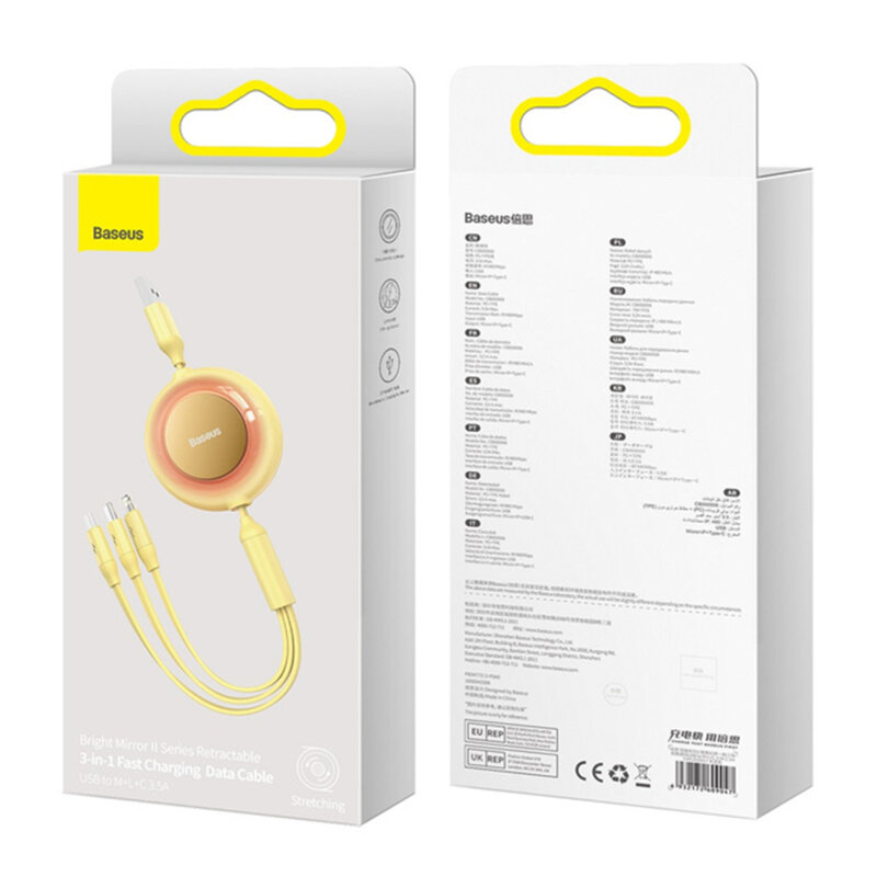 Cablu date retractabil Type-C, iPhone, Micro-USB Baseus, CAMJ010011