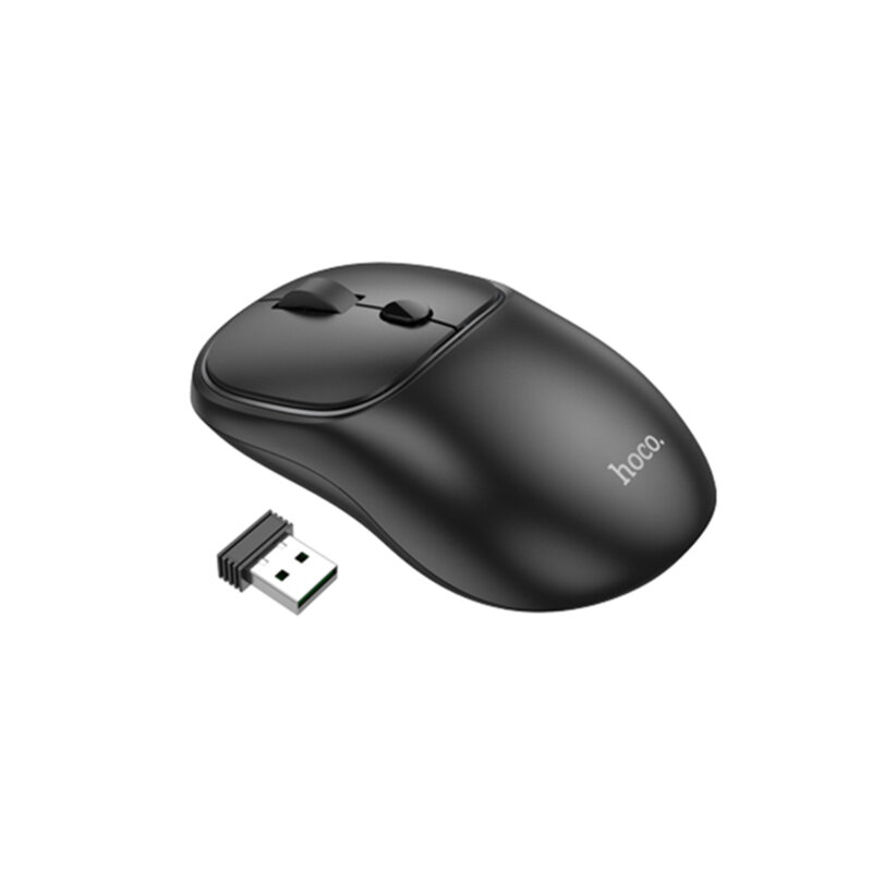 Mouse laptop wireless 2.4G, 1600 DPI Hoco GM25, negru