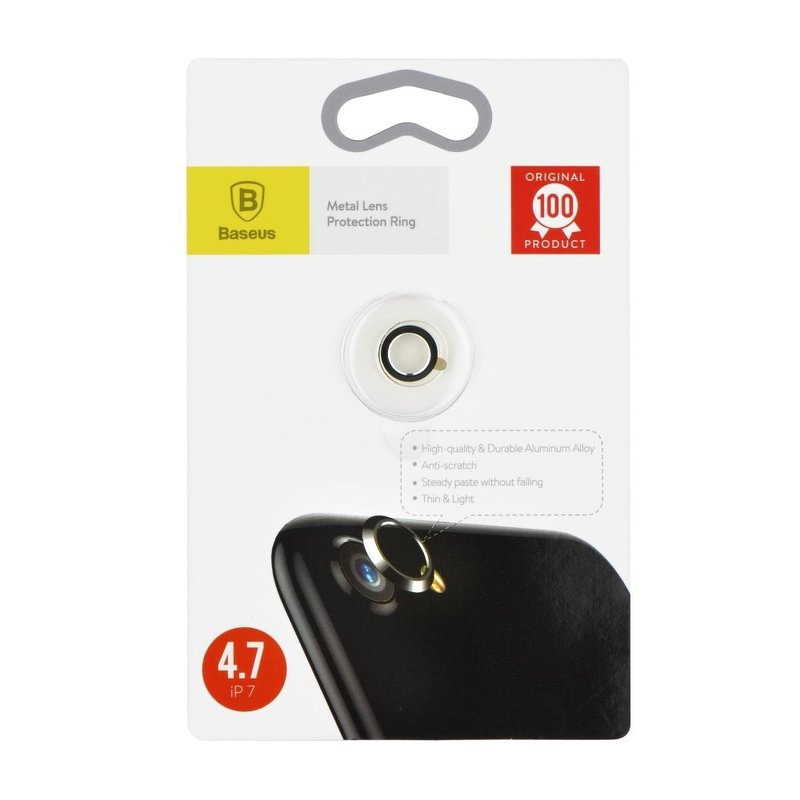Bumper Protectie Baseus Ring Camera Spate iPhone 8 - Negru