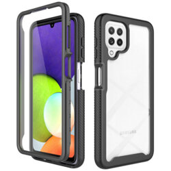 [Pachet 360°] Husa + Folie Samsung Galaxy M22 4G Techsuit Defense, negru