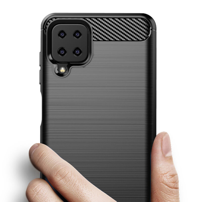 Husa Samsung Galaxy M22 Techsuit Carbon Silicone, negru