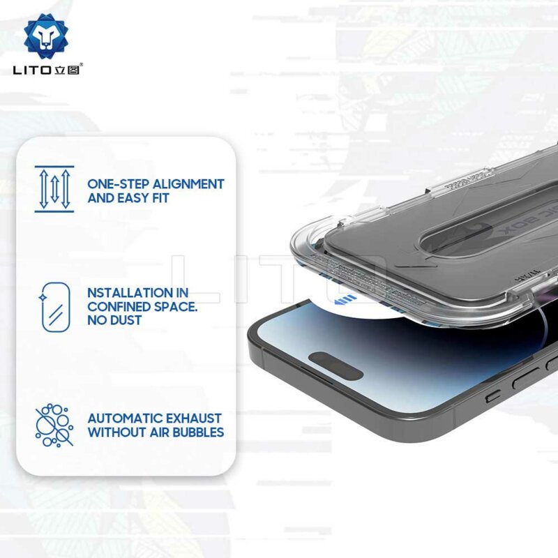 Folie sticla iPhone 12 Pro Lito Magic Glass Box D+ Tools, privacy