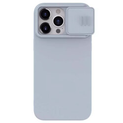 Husa iPhone 15 Pro Max Nillkin CamShield Silky MagSafe, gri