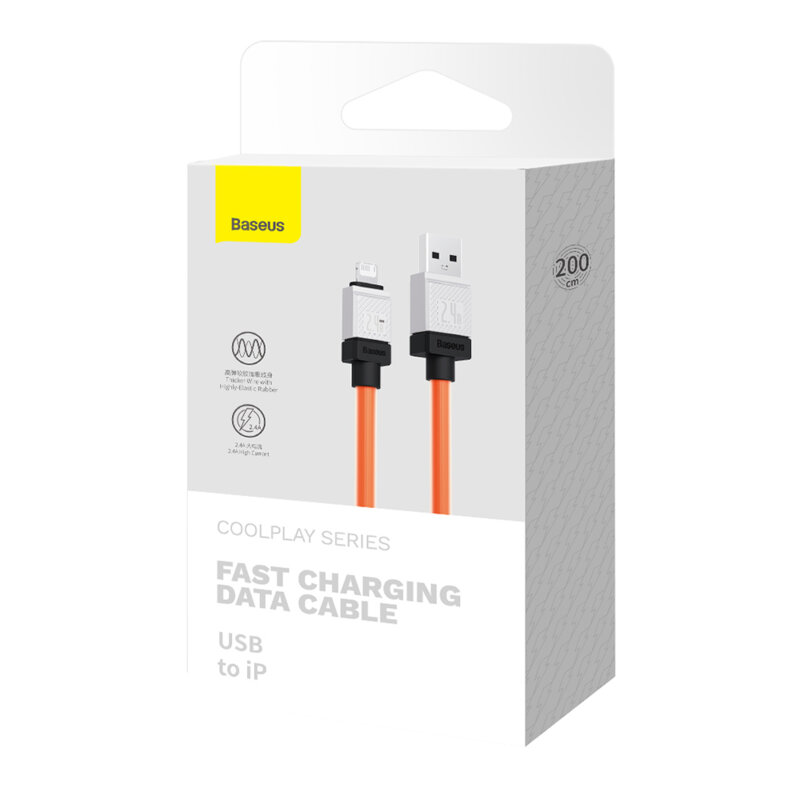 Cablu de date USB la Lightning Baseus, 2.4A, 2m, CAKW000507