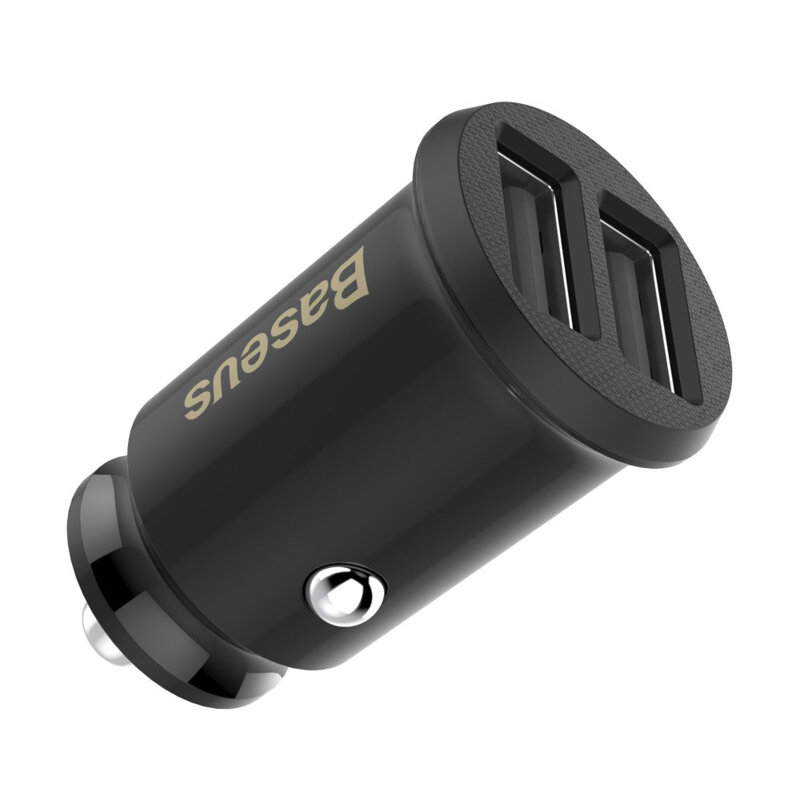 Incarcator auto USB Baseus, 5V, 3.1A, negru, CCALL-ML01
