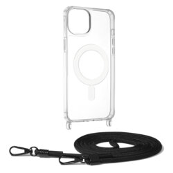 Husa iPhone 15 Plus Techsuit Acrylic MagSafe Crossbody, negru