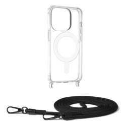 Husa iPhone 15 Pro Techsuit Acrylic MagSafe Crossbody, negru