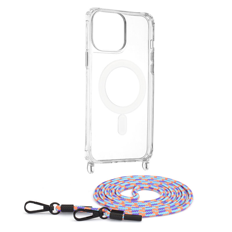 Husa iPhone 13 Pro Max Techsuit Acrylic MagSafe Crossbody, multicolor