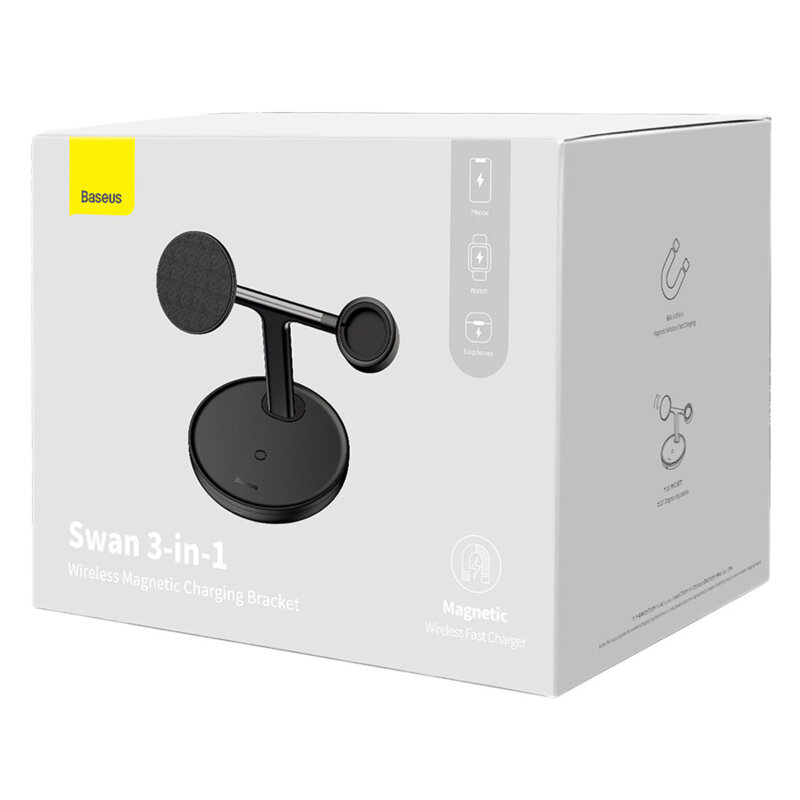 Statie de incarcare telefon, casti, ceas Baseus, WXTE000101