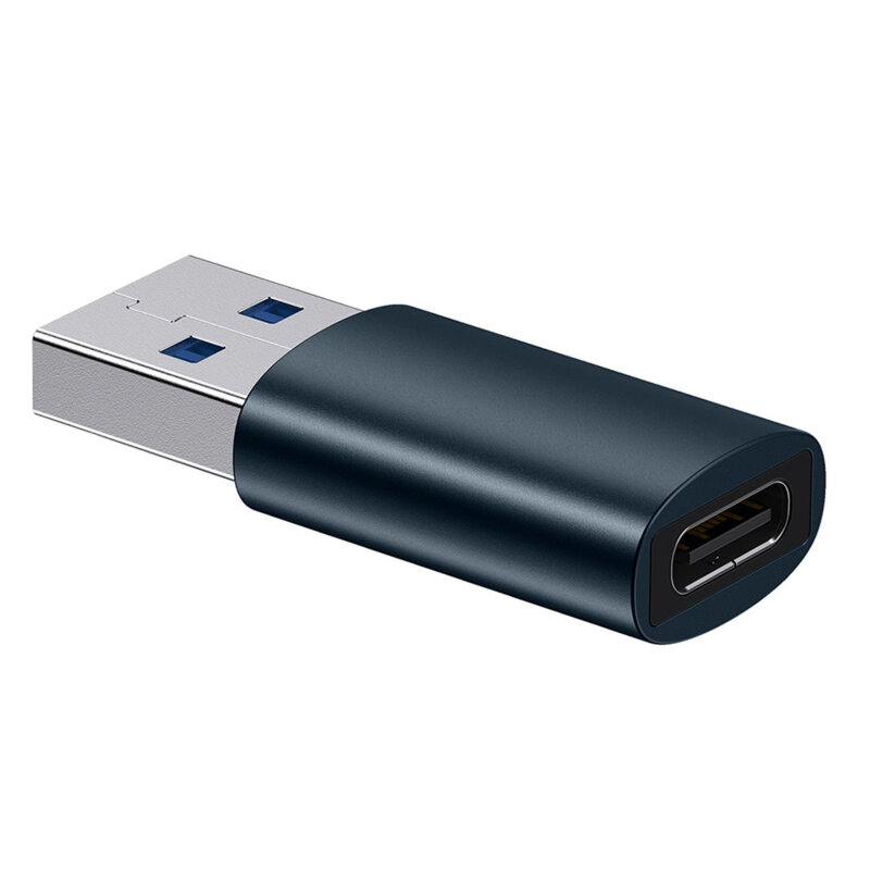 Adaptor OTG USB 3.1 la Type-C Baseus, albastru, ZJJQ000103