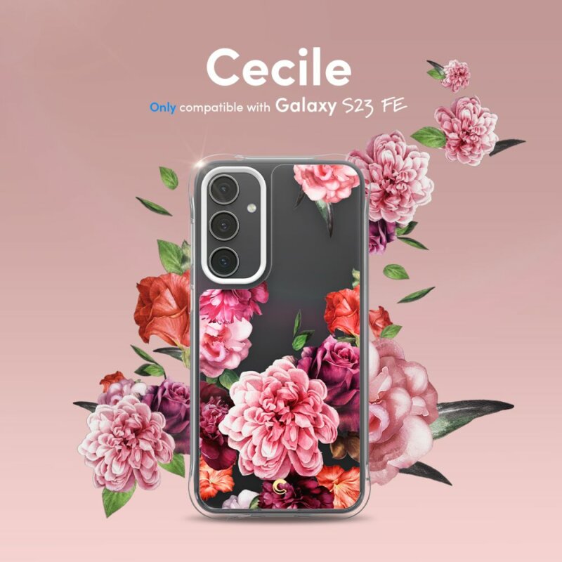 Husa Samsung Galaxy S23 FE Spigen Cyrill Cecile, Rose Floral