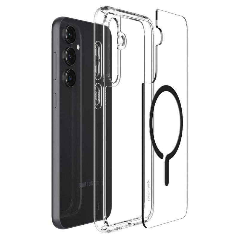 Husa Samsung Galaxy S23 FE Spigen Ultra Hybrid MagSafe OneTap Ring, transparenta