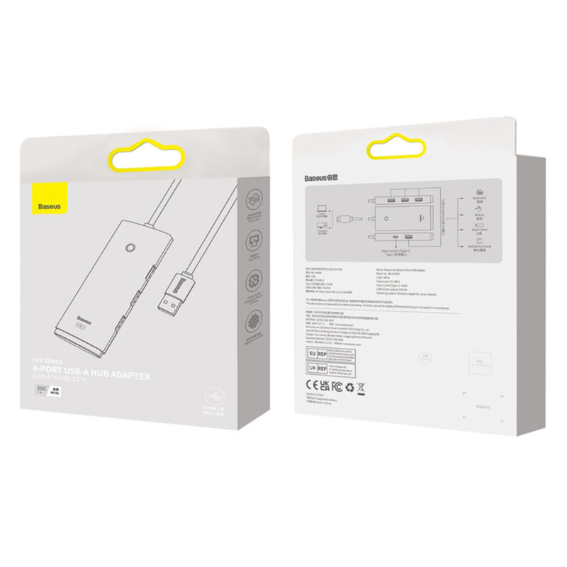 Docking station USB la 4xUSB3.0, tip C Baseus, 2m, WKQX030202