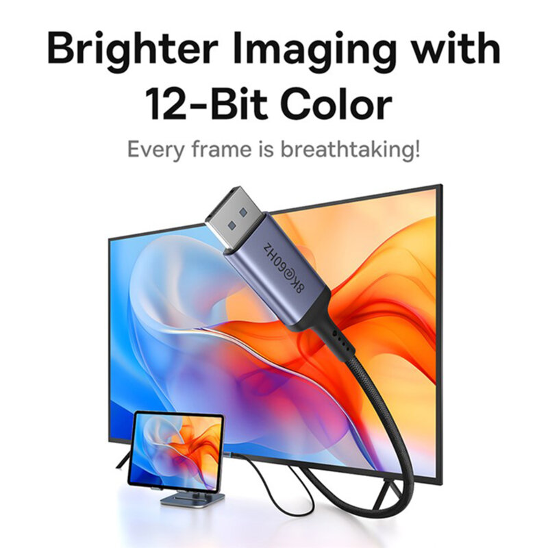 Cablu adaptor Type-C la DP Baseus, 8K, 1.5m, negru, B0063370D111-00