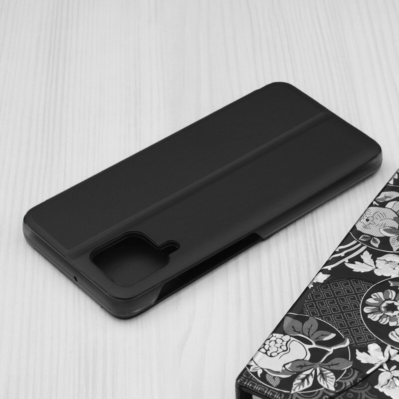 Husa Samsung Galaxy M22 Eco Leather View Flip Tip Carte, negru