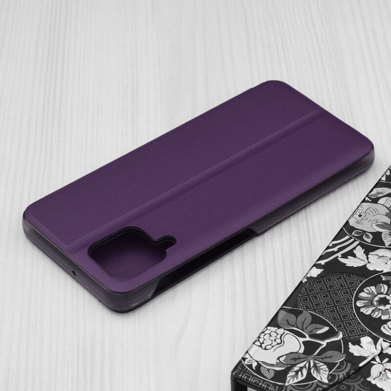 Husa Samsung Galaxy M22 4G Eco Leather View Flip Tip Carte - Mov