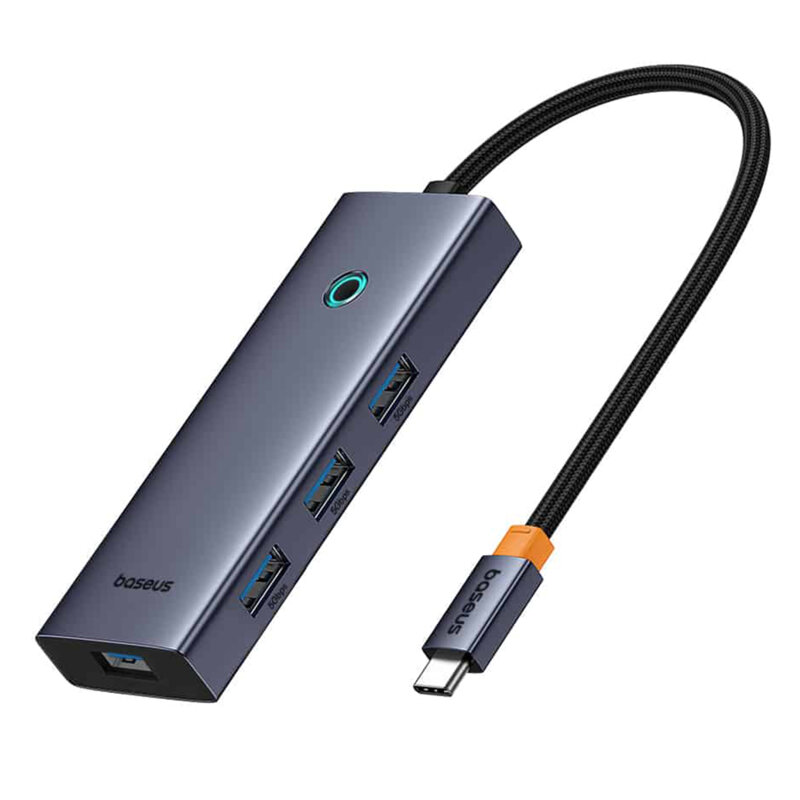 Hub Type-C la 4 x USB 3.0, Type-C Baseus, gri, B00052801811-01
