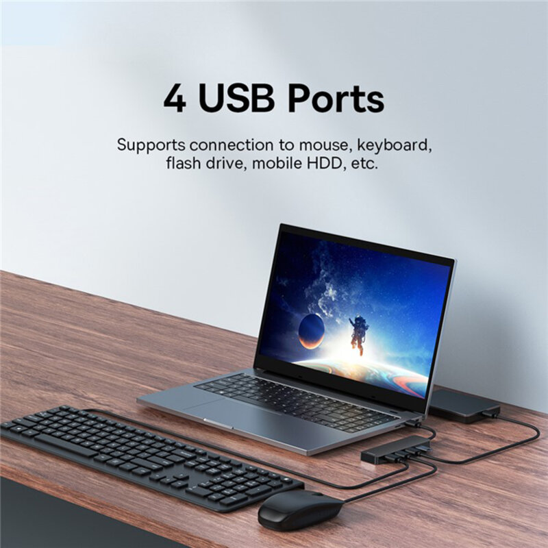 Hub, docking station USB Baseus, 5Gbps, 1m, B0005280B111-03