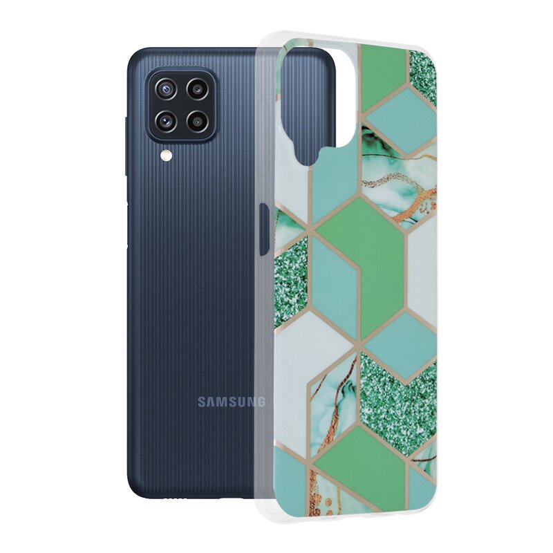 Husa Samsung Galaxy M22 Techsuit Marble, Green Hex
