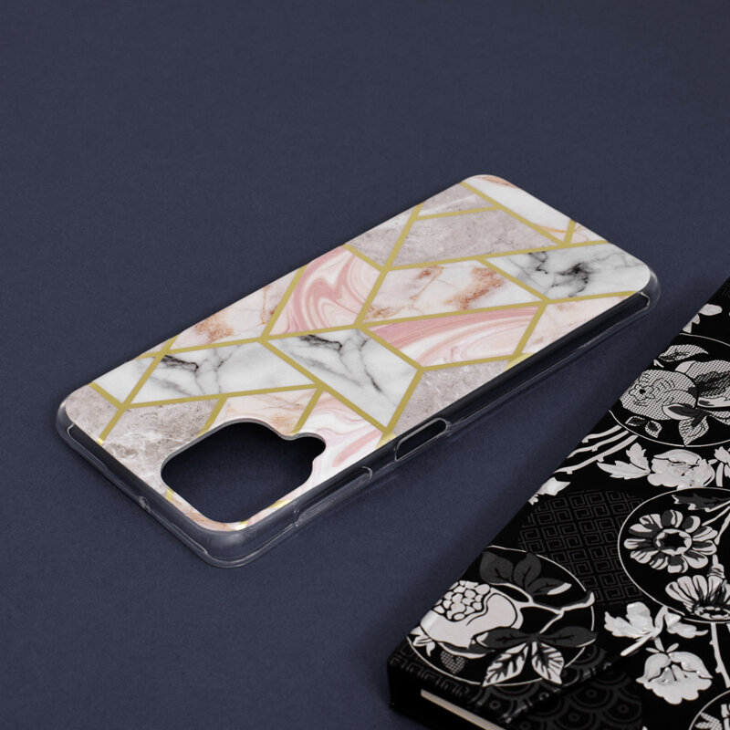 Husa Samsung Galaxy M22 Techsuit Marble, Pink Hex