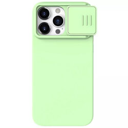 Husa iPhone 15 Pro Nillkin CamShield Silky MagSafe, verde