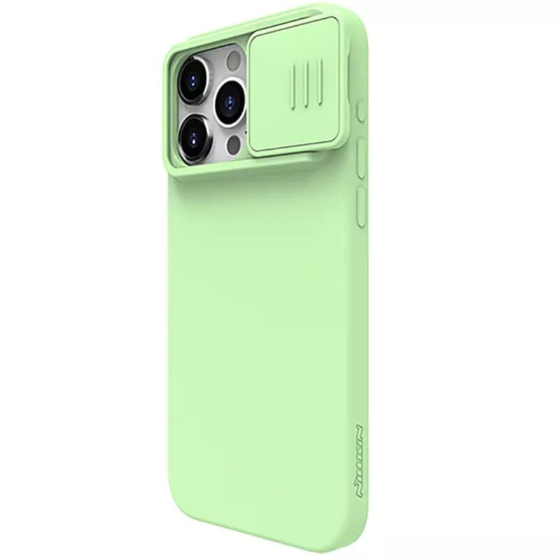Husa iPhone 15 Pro Max Nillkin CamShield Silky MagSafe, verde