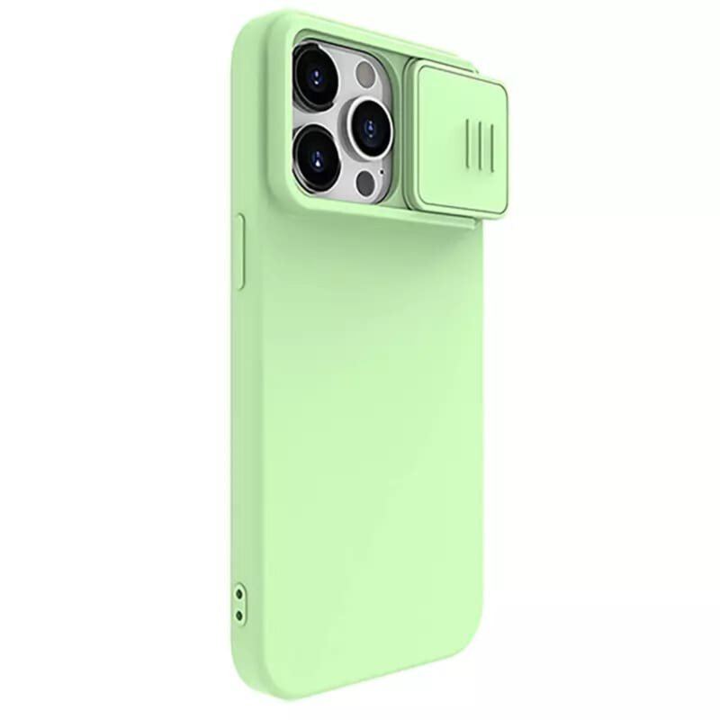 Husa iPhone 15 Pro Max Nillkin CamShield Silky MagSafe, verde