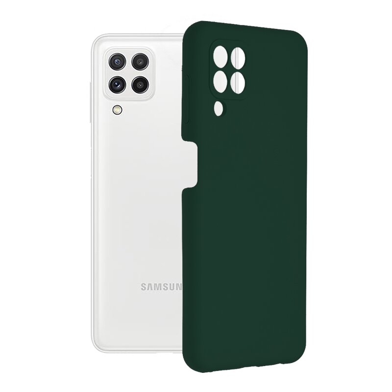 Husa Samsung Galaxy A22 4G Techsuit Soft Edge Silicone, verde inchis