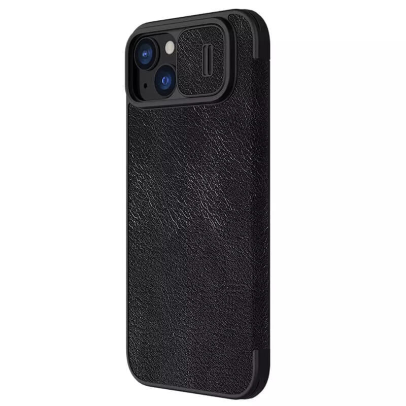Husa iPhone 15 Plus Nillkin QIN Leather, negru