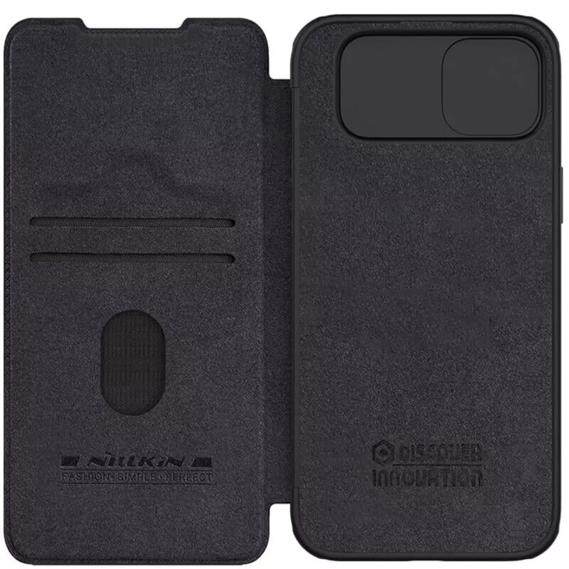 Husa iPhone 15 Plus Nillkin QIN Leather, negru