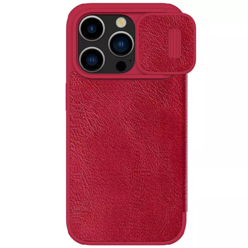 Husa iPhone 15 Pro Max Nillkin QIN Pro Leather, rosu
