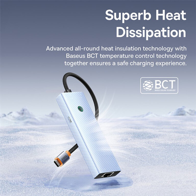 Hub Type-C la 3xUSB, RJ45, Type-C Baseus UltraJoy, B00052801811-02