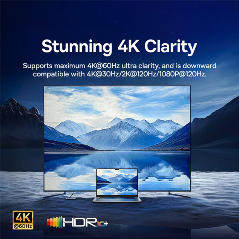 Hub Type-C la HDMI, VGA, 4xUSB, Type-C Baseus, B00052803811-01